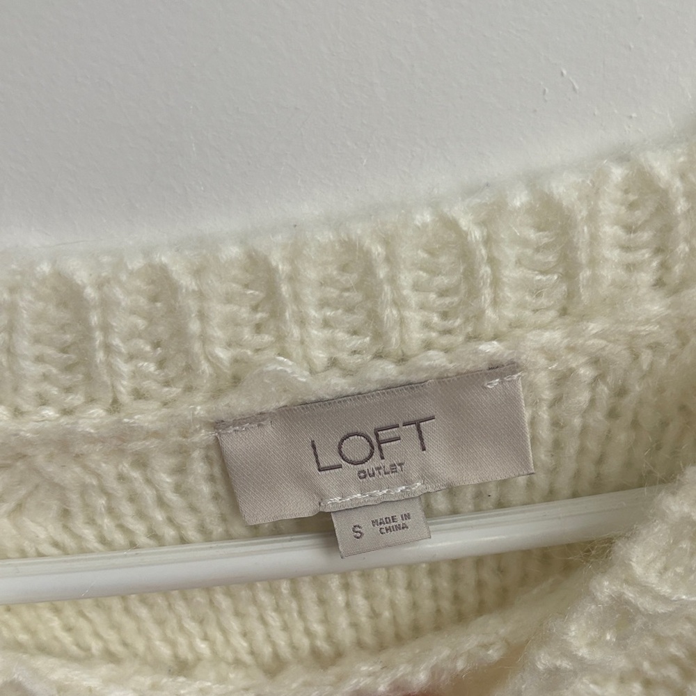 Women's Cream Knit Sweater - Picture 8 of 8